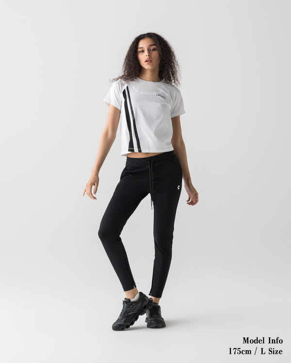 CRONOS WOMEN HIGH-STRETCH SKINNY PANTS【BLACK】