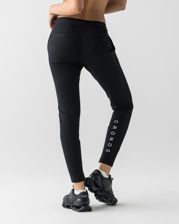 CRONOS WOMEN HIGH-STRETCH SKINNY PANTS【BLACK】