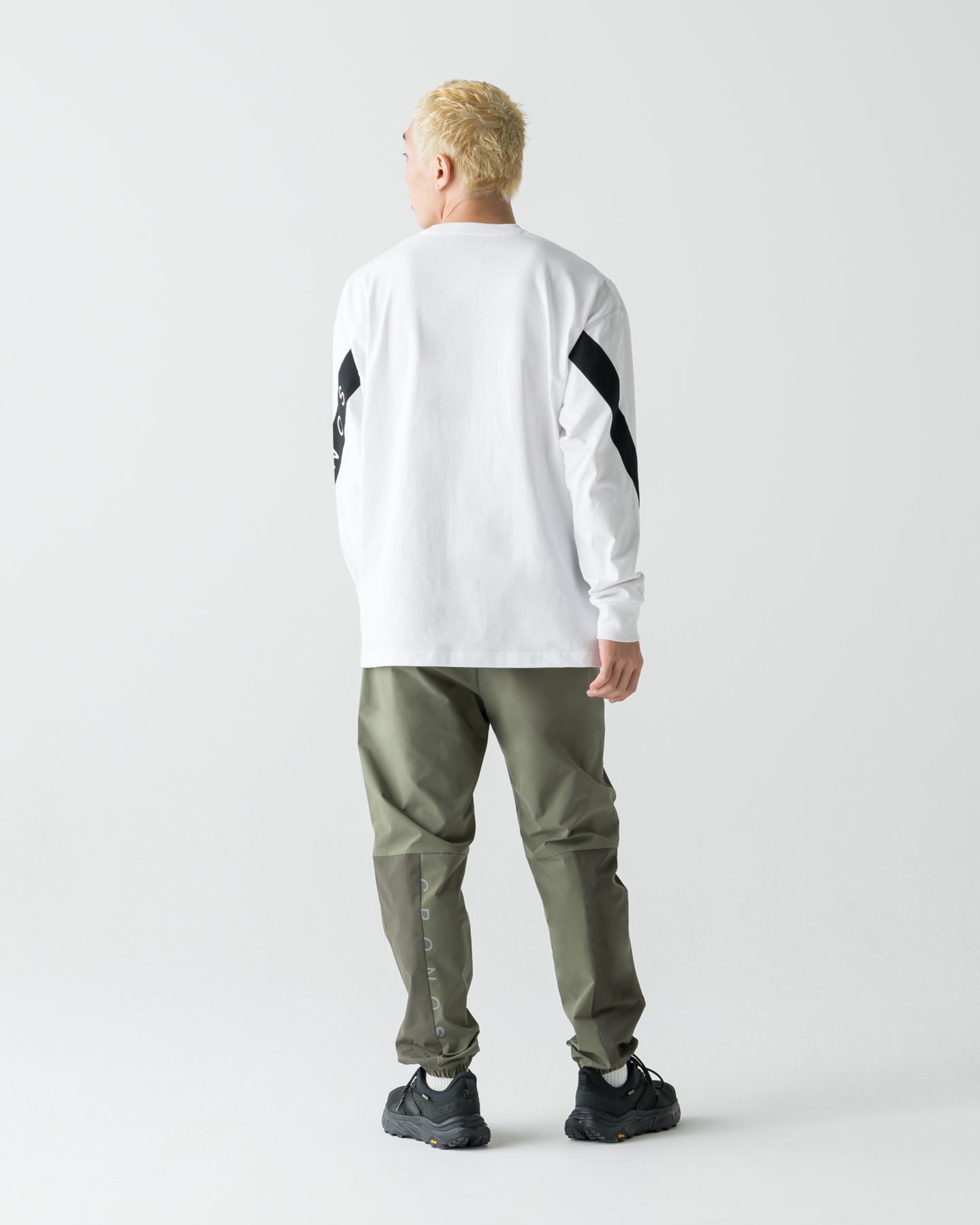 CRONOS DIAGONAL OVER L/S TEE【WHITE】