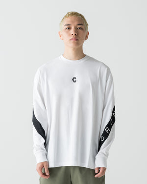 CRONOS DIAGONAL OVER L/S TEE【WHITE】