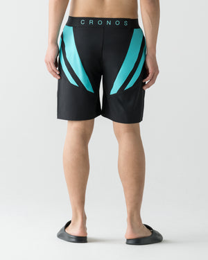 CRONOS QUICK DRY COMPETITION SHORTS【BLACK×T.BLUE】