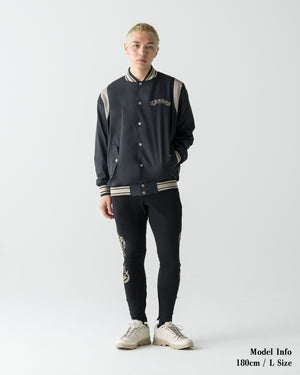 CRONOS BLACKLETTER SNAP BLOUSON【BLACK×GREIGE】