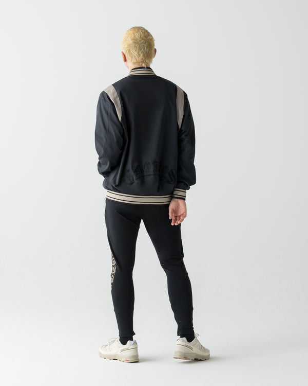 CRONOS BLACKLETTER SNAP BLOUSON【BLACK×GREIGE】