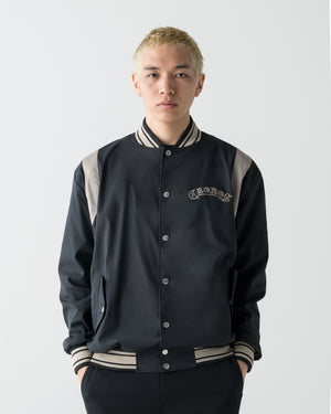CRONOS BLACKLETTER SNAP BLOUSON【BLACK×GREIGE】