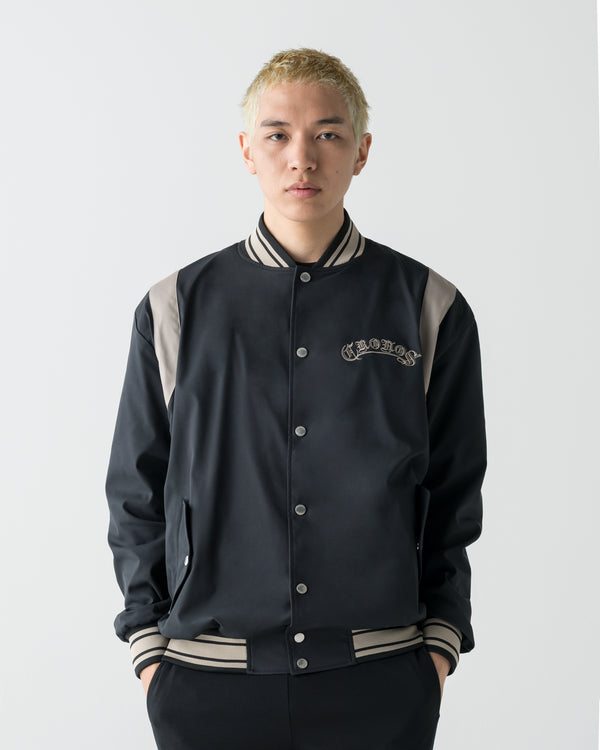 CRONOS BLACKLETTER SNAP BLOUSON【BLACK×GREIGE】