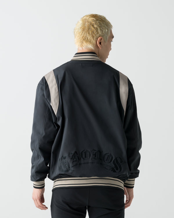 CRONOS BLACKLETTER SNAP BLOUSON【BLACK×GREIGE】