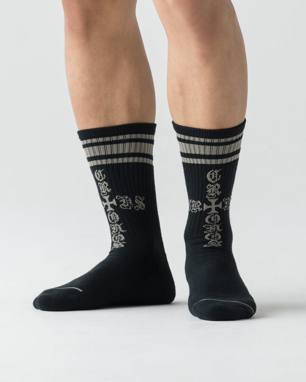 CRONOS BLACKLETTER SOCKS【GREIGE】