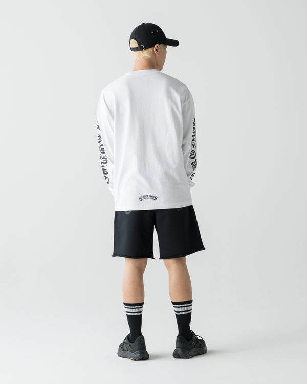 CRONOS BLACKLETTER  L/S TEE【WHITE】