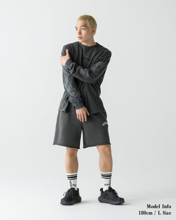 CRONOS BLACKLETTER SHORTS【V BLACK】