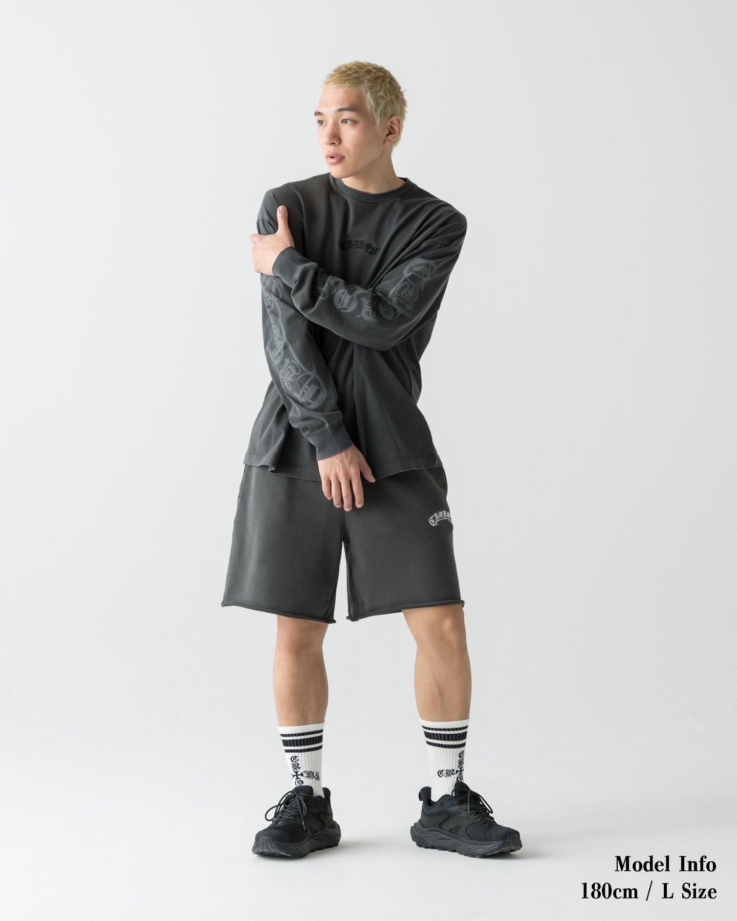 CRONOS BLACKLETTER L/S TEE【V BLACK】 CRONOS BLACKLETTER L/S TEE【V BLACK】