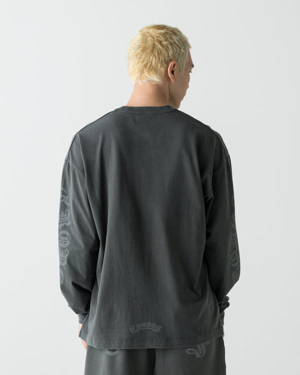 CRONOS BLACKLETTER  L/S TEE【V BLACK】