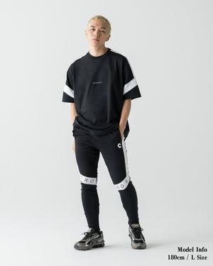 CRONOS DIAGONAL OVER S/S TEE【BLACK】
