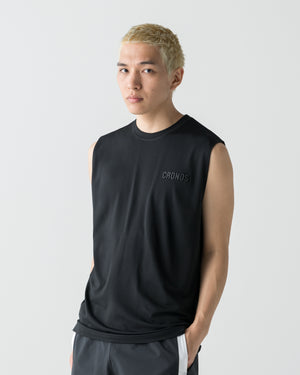 CRONOS EASY FIT SLEEVELESS【BLACK】