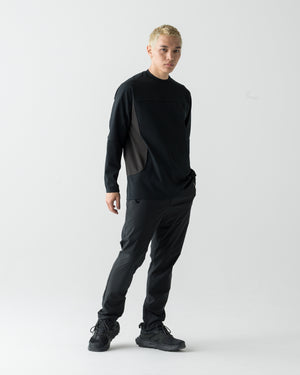 CRONOS WIDE SILHOUETTE L/S TEE【BLACK】