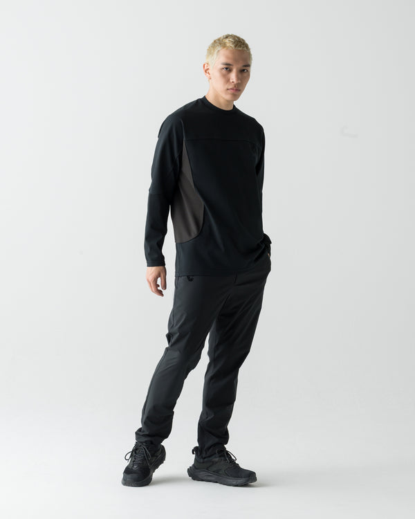 CRONOS WIDE SILHOUETTE L/S TEE【BLACK】