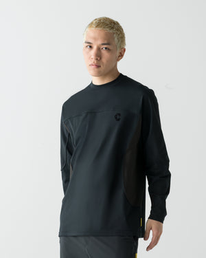 CRONOS WIDE SILHOUETTE L/S TEE【BLACK】