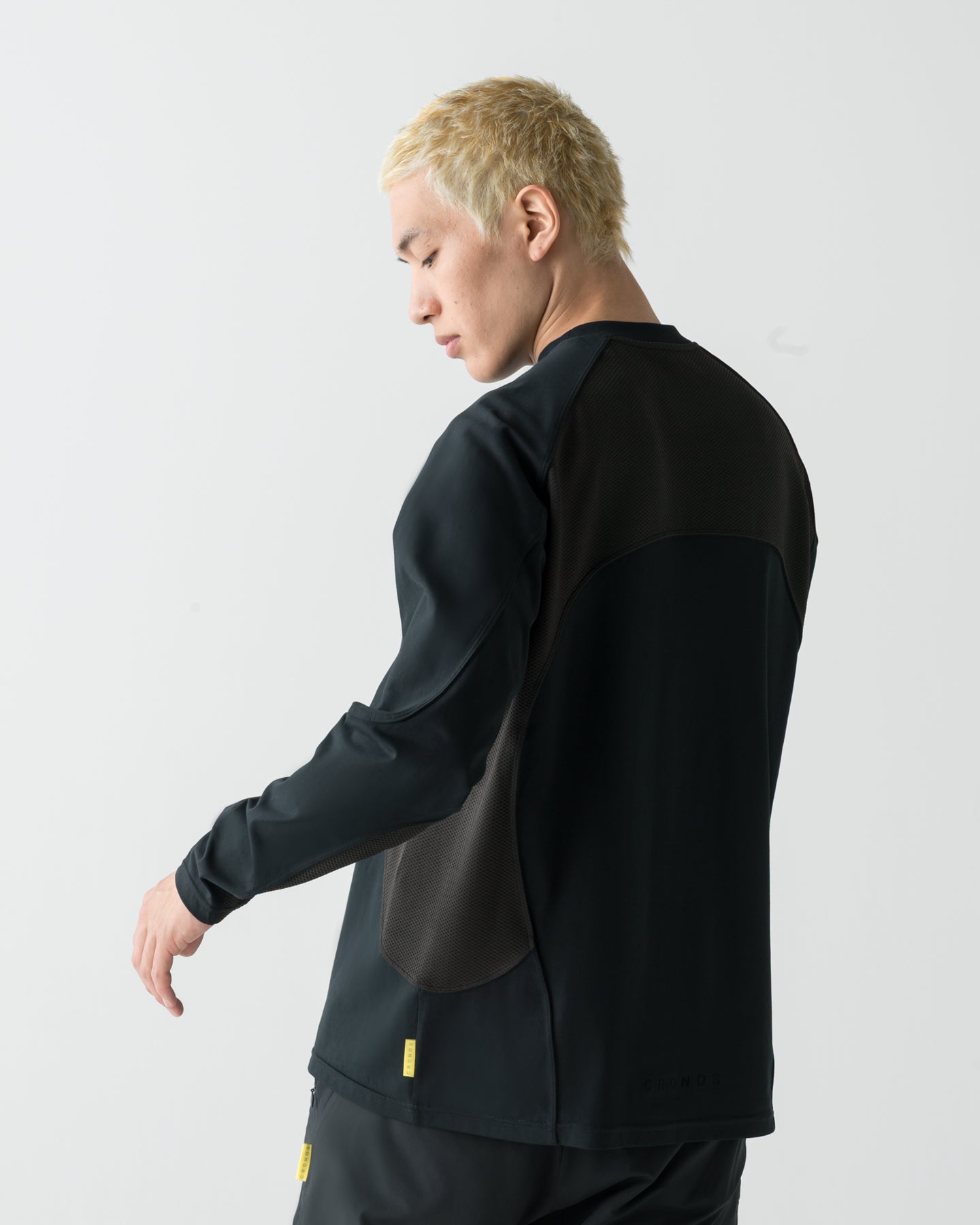 CRONOS WIDE SILHOUETTE L/S TEE【BLACK】