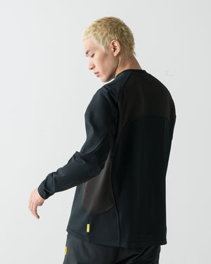 CRONOS WIDE SILHOUETTE L/S TEE【BLACK】