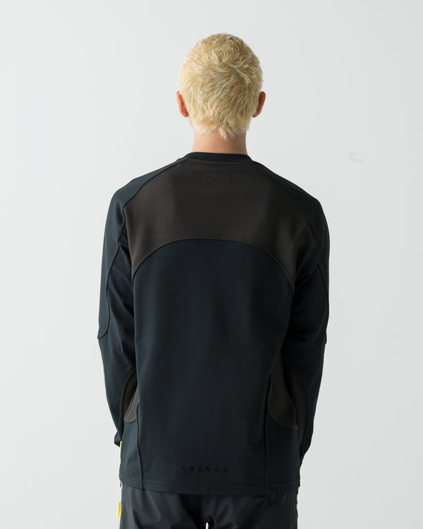CRONOS WIDE SILHOUETTE L/S TEE【BLACK】