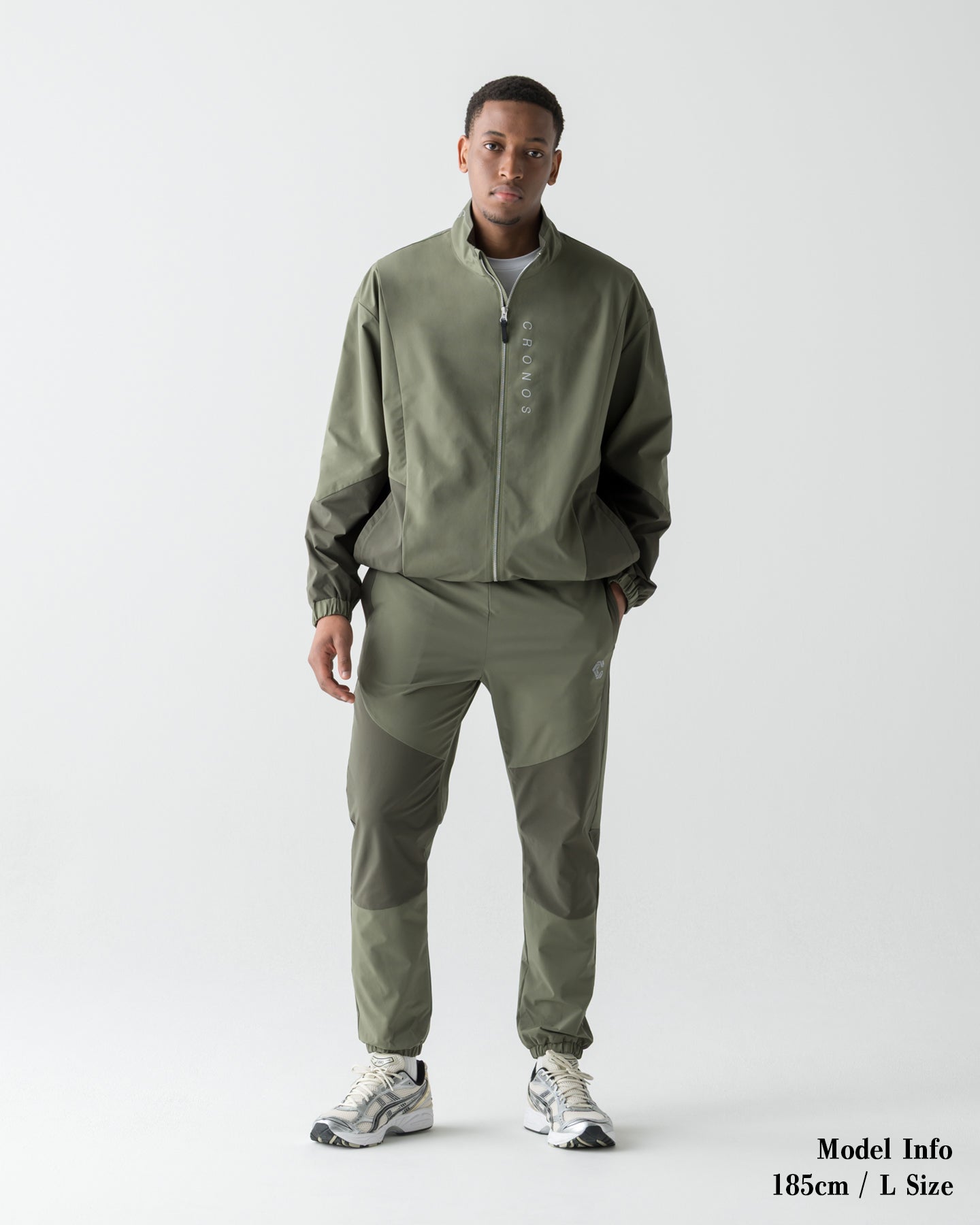 CRONOS ノーカラージャケット カーキ 38(M) 新品同様 クロノス CRONOS ADAPT BLOUSON【KHAKI】