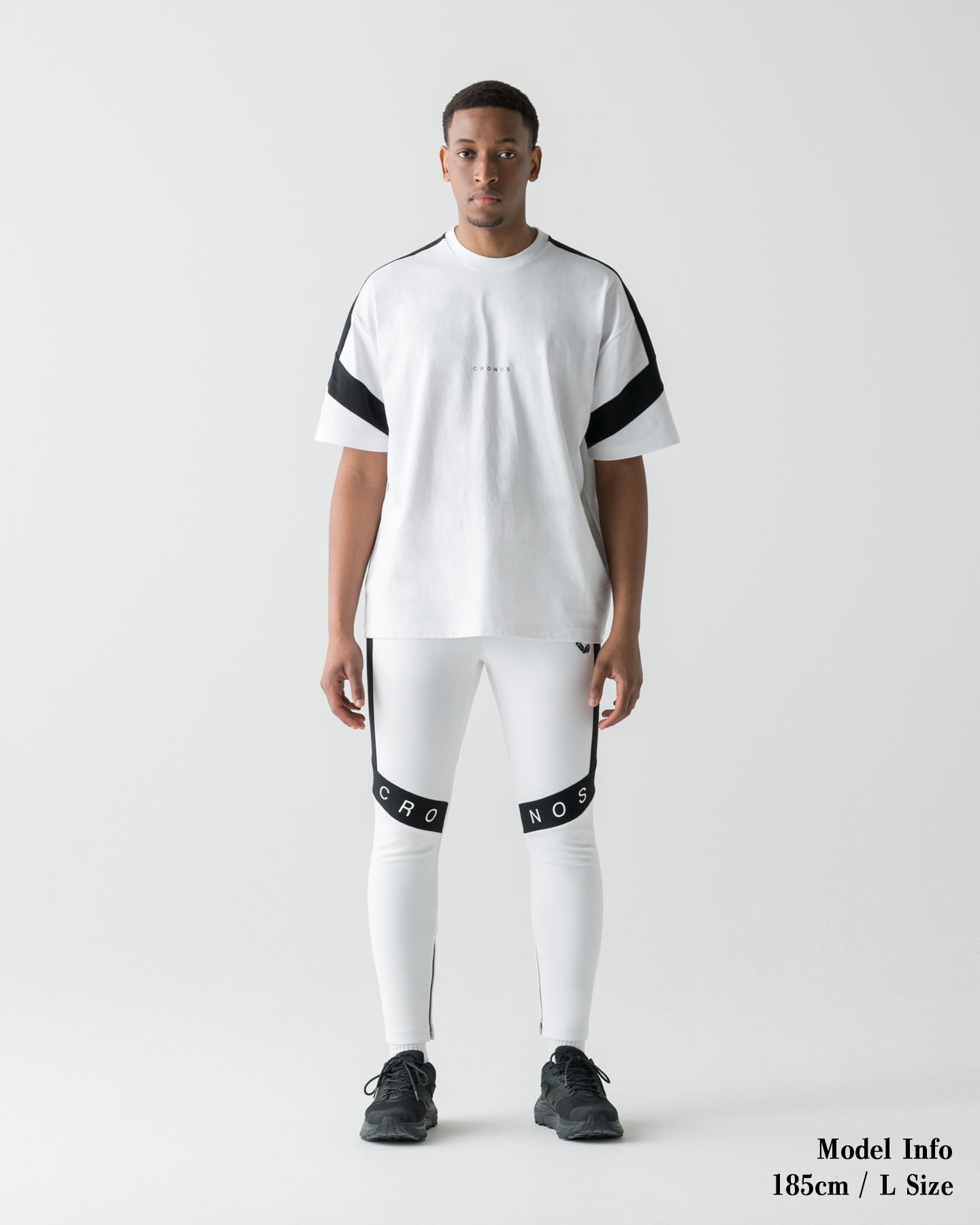 CRONOS DIAGONAL OVER S/S TEE【WHITE】