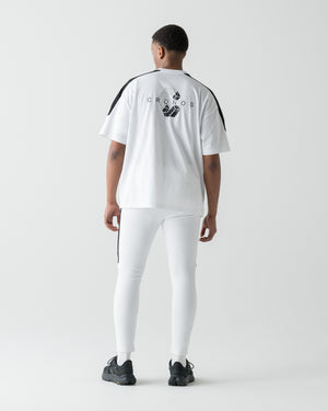 CRONOS DIAGONAL SKINNY PANTS【WHITE】