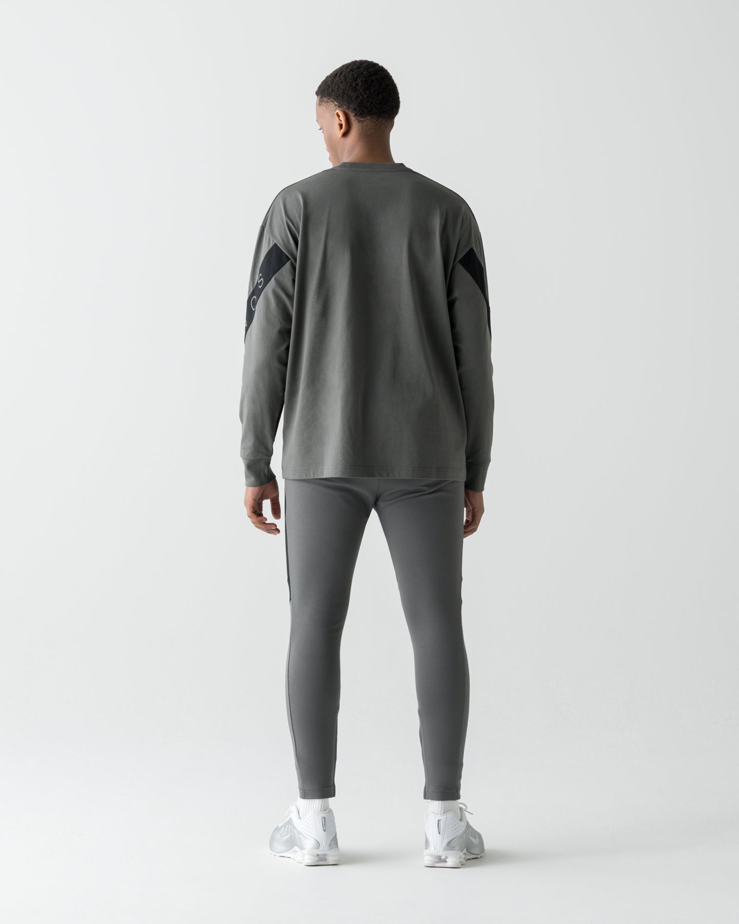 CRONOS DIAGONAL OVER L/S TEE【D.GRAY】