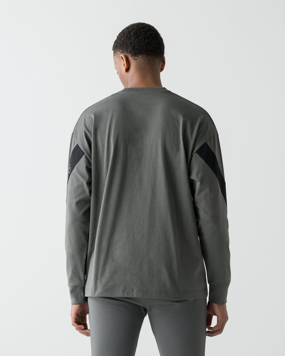 CRONOS DIAGONAL OVER L/S TEE【D.GRAY】