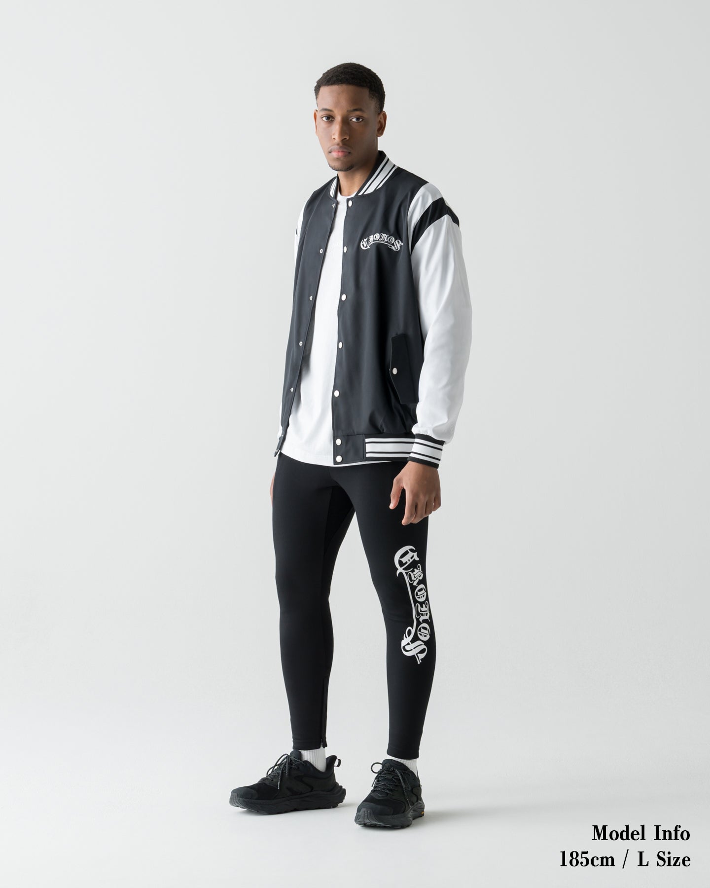 【新品】最終値下げCRONOS BLACKLETTER SKINNY PANTS CRONOS BLACKLETTER SKINNY PANTS【BLACK×WHITE】