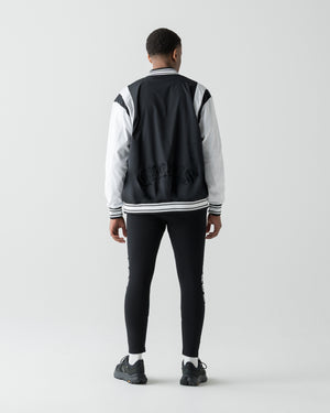 CRONOS BLACKLETTER SKINNY PANTS【BLACK×WHITE】