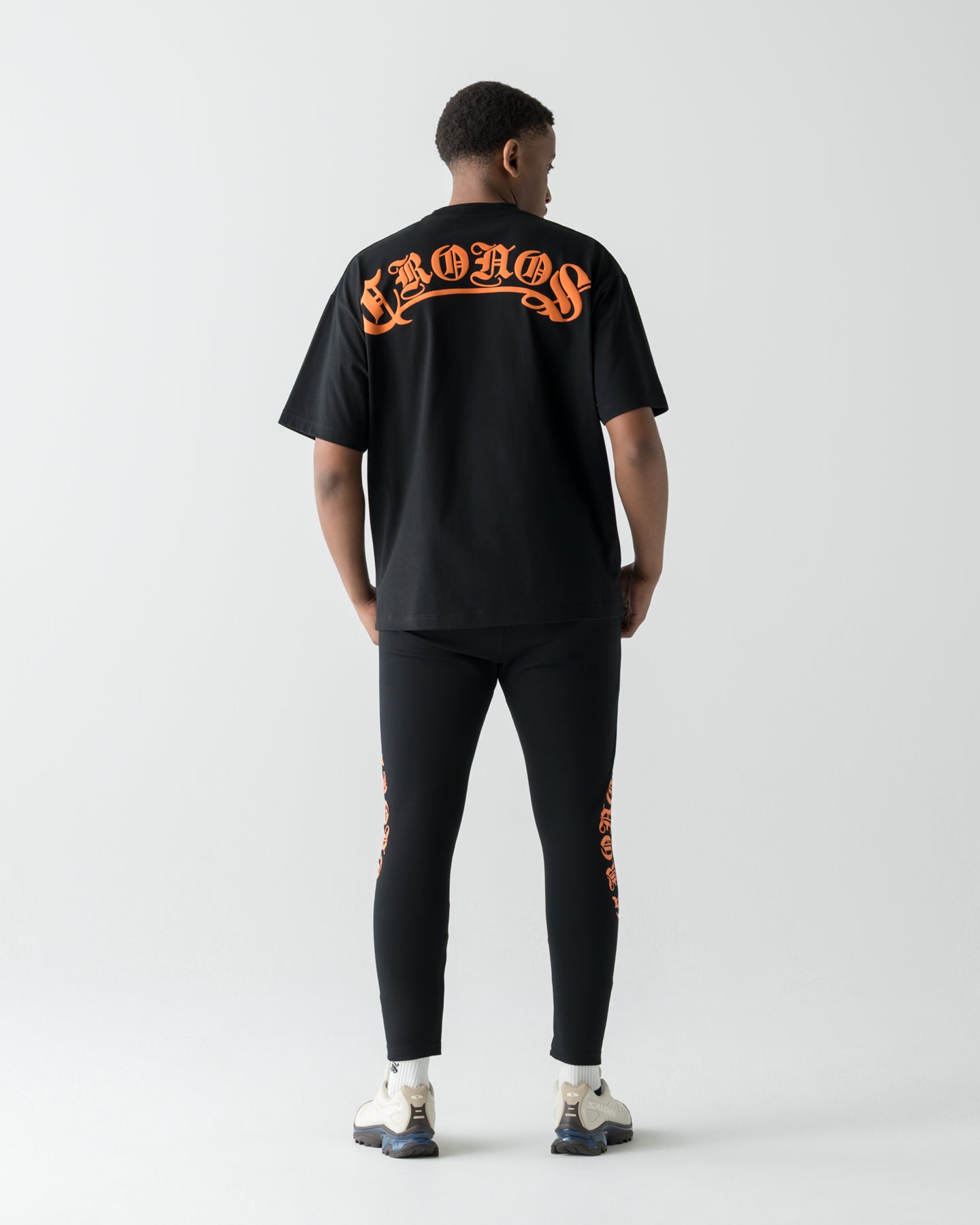 CRONOS BLACKLETTER S/S TEE【BLACK×ORANGE】
