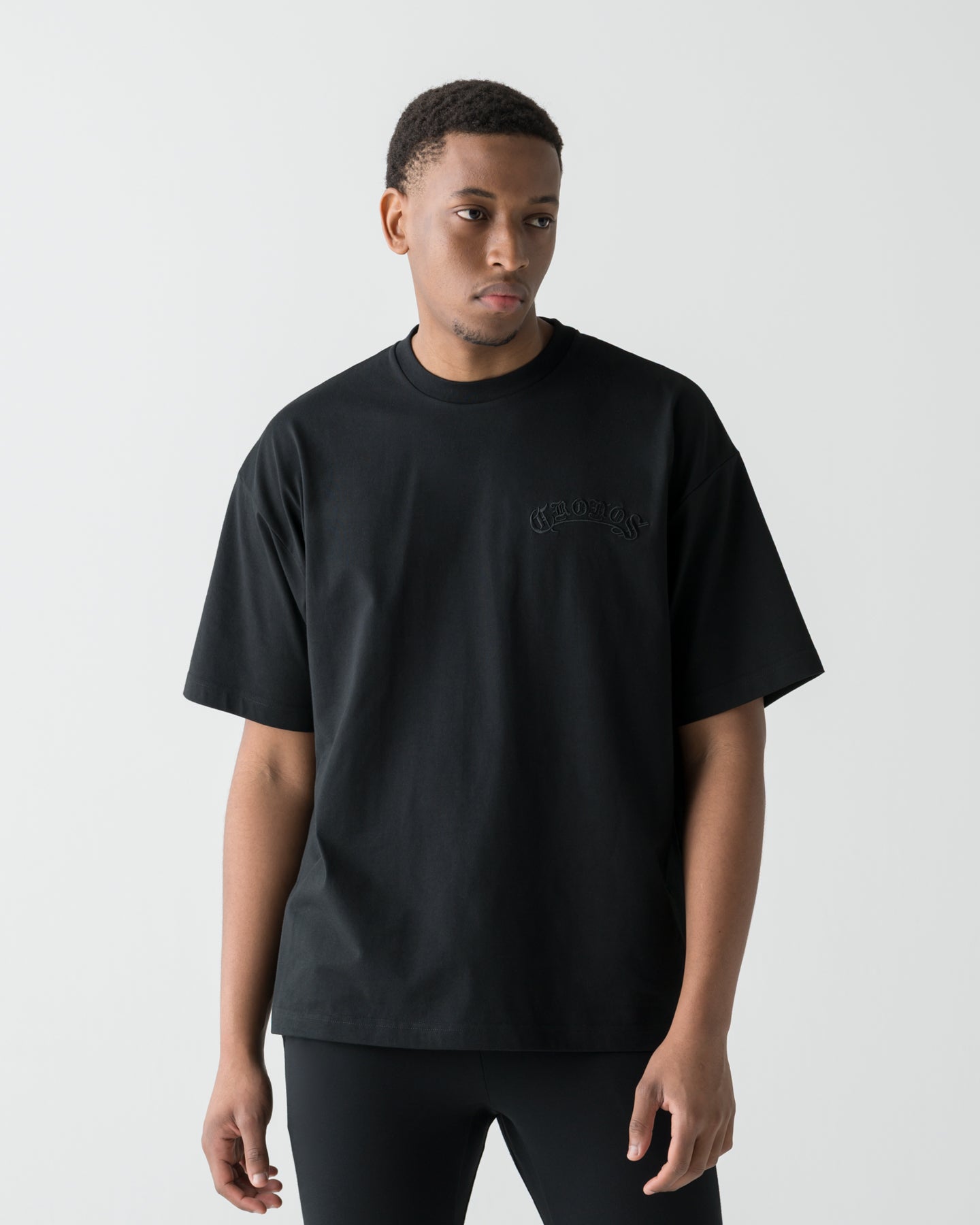 CRONOS BLACKLETTER S/S TEE【BLACK×ORANGE】