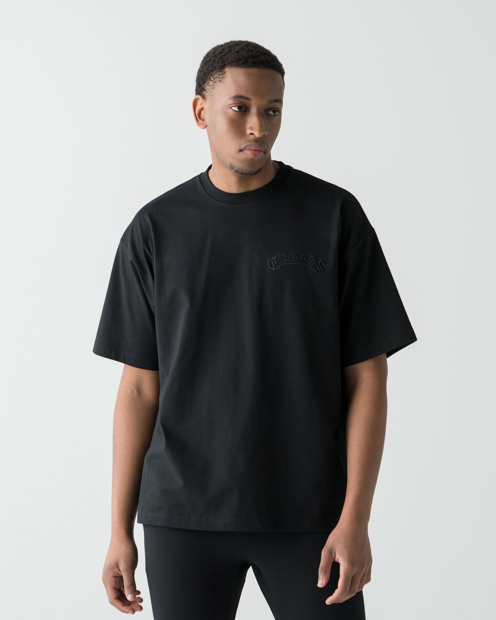 CRONOS BLACKLETTER S/S TEE【BLACK×ORANGE】