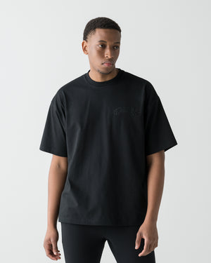 CRONOS BLACKLETTER S/S TEE【BLACK×ORANGE】