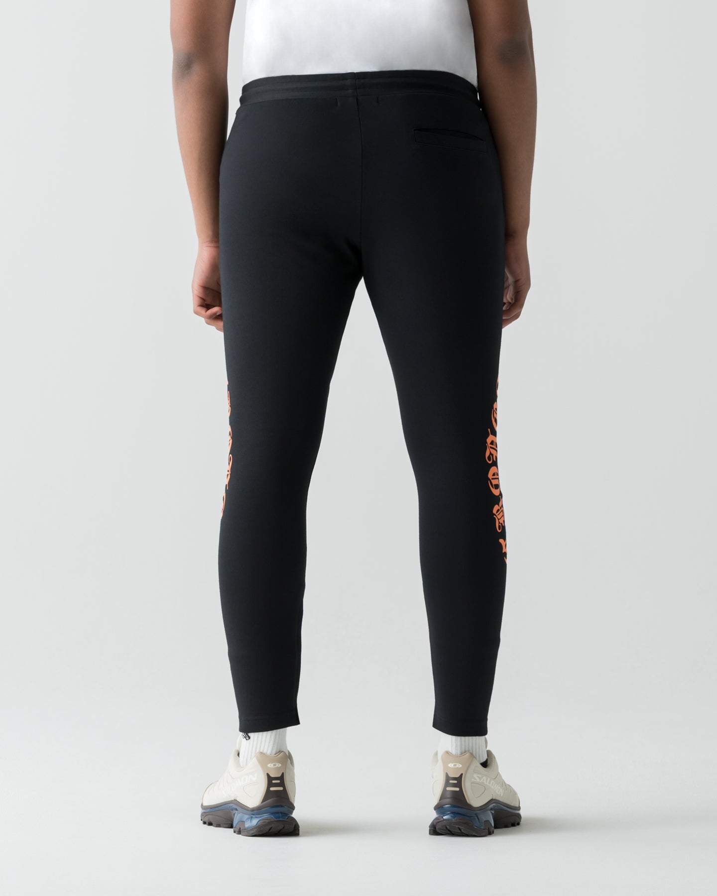 CRONOS BLACKLETTER SKINNY PANTS [BLACK x ORANGE]