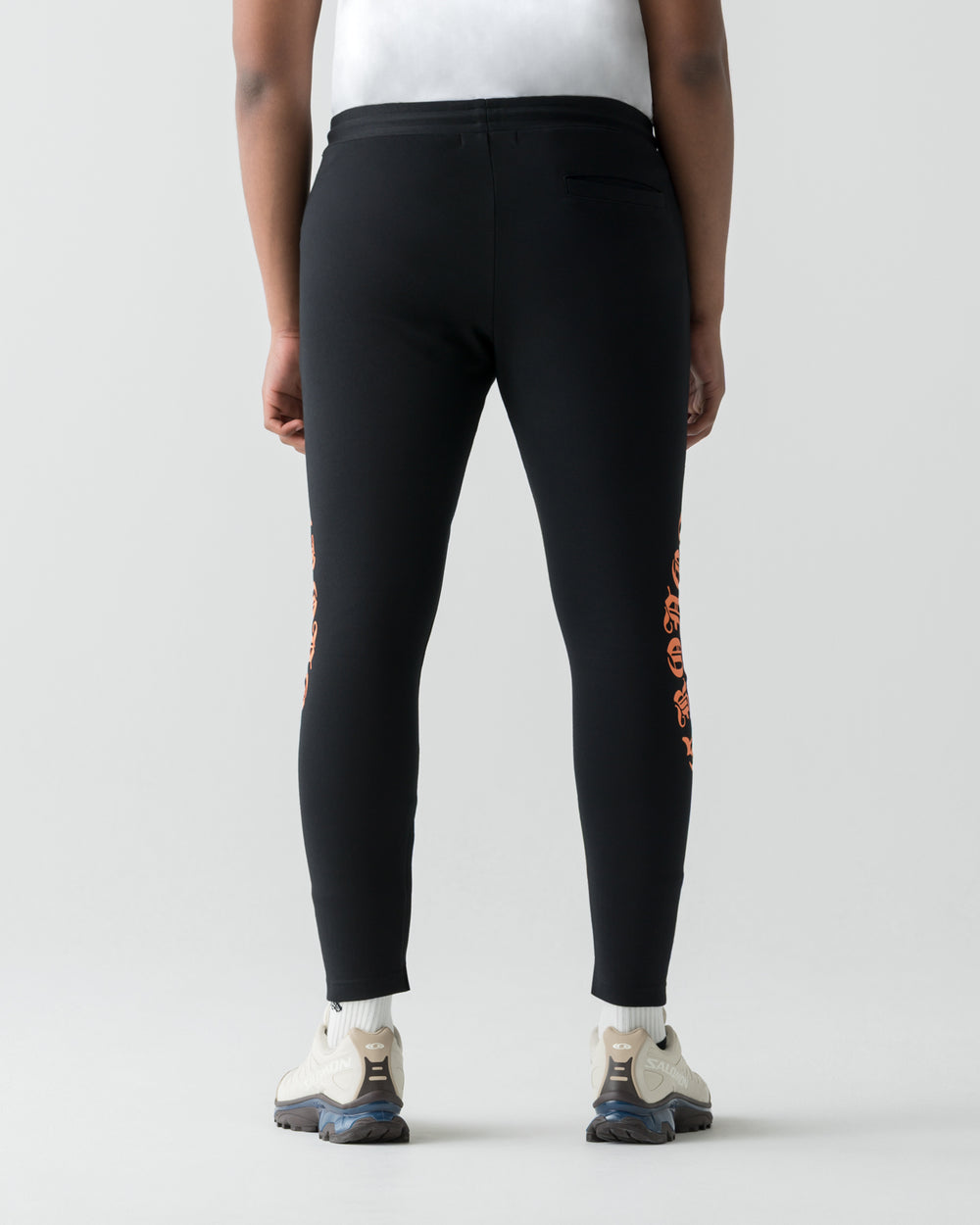 CRONOS BLACKLETTER SKINNY PANTS【BLACK×ORANGE】