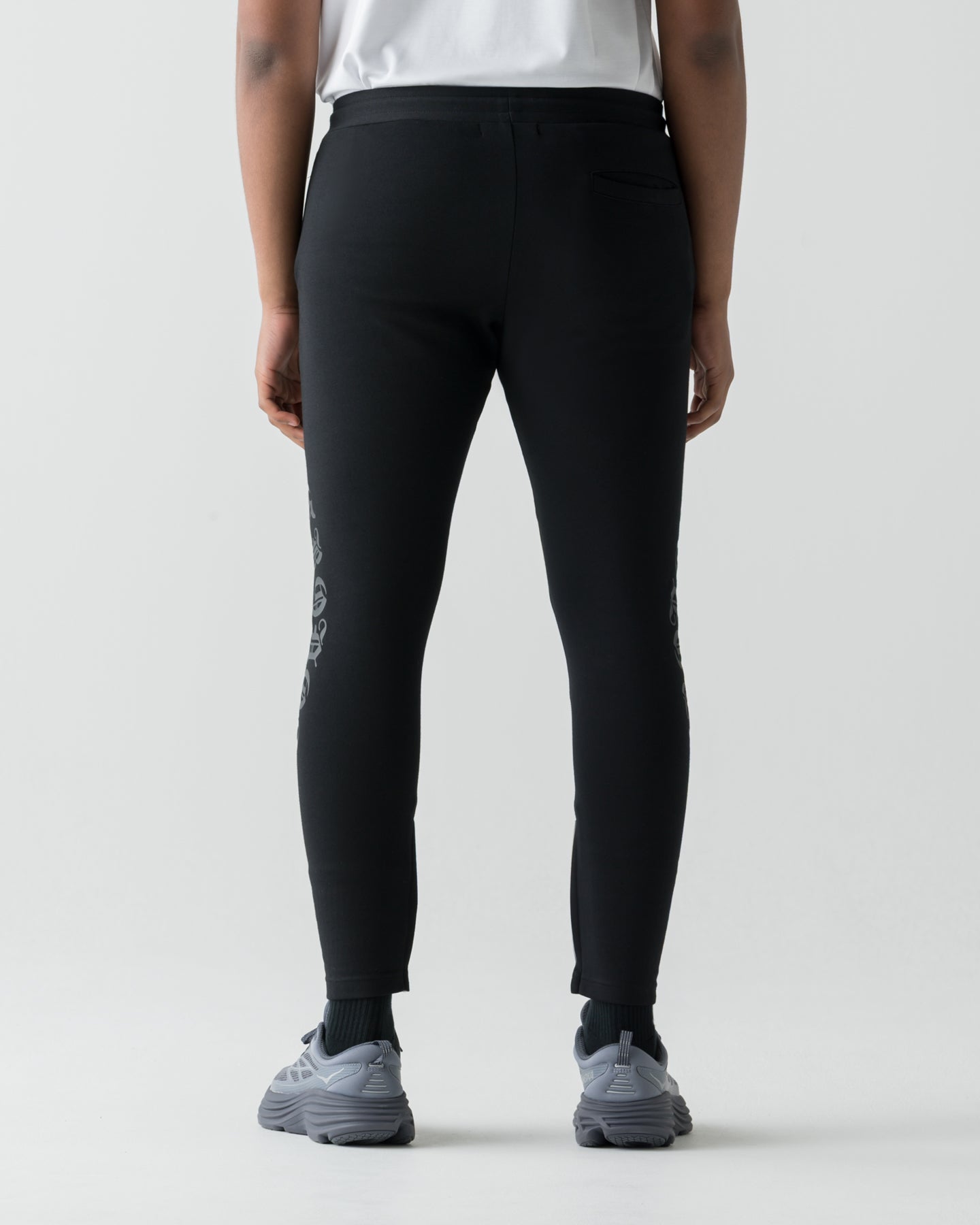 CRONOS BLACKLETTER SKINNY PANTS【BLACK×BLACK】
