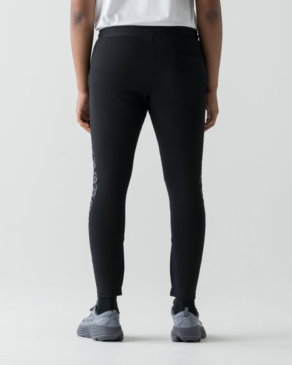 CRONOS BLACKLETTER SKINNY PANTS【BLACK×BLACK】