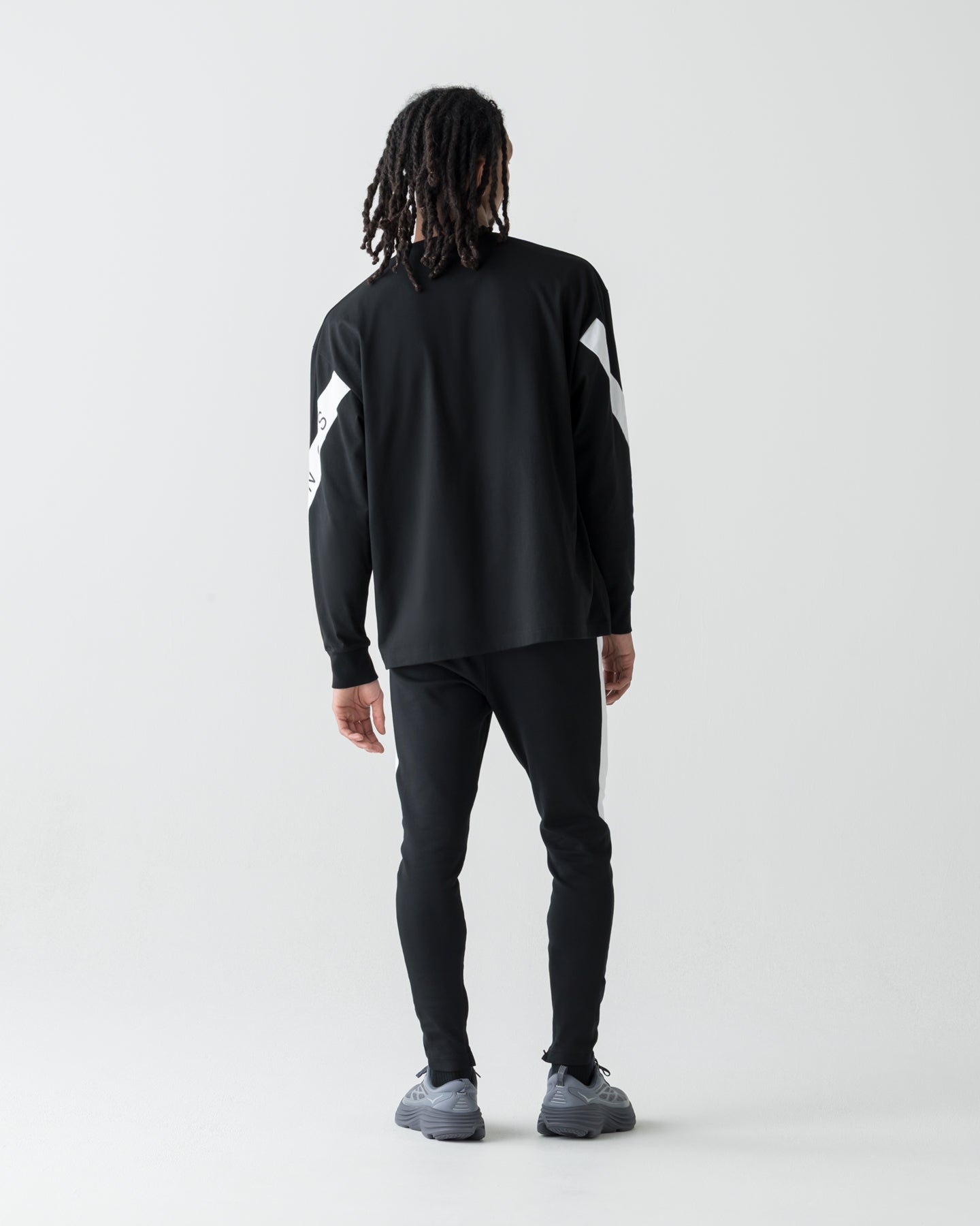 CRONOS DIAGONAL OVER L/S TEE【BLACK】
