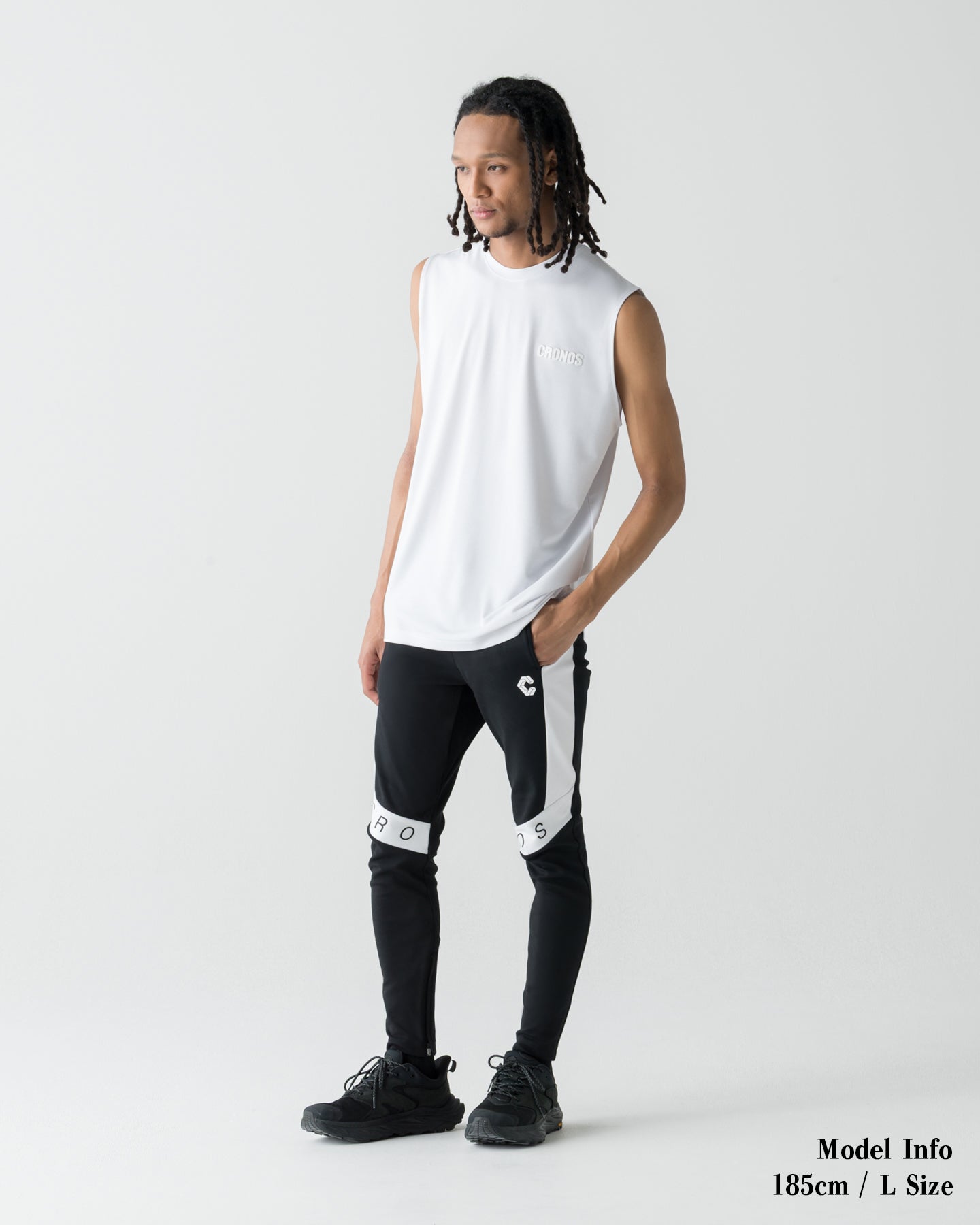 CRONOS DIAGONAL SKINNY PANTS【BLACK】
