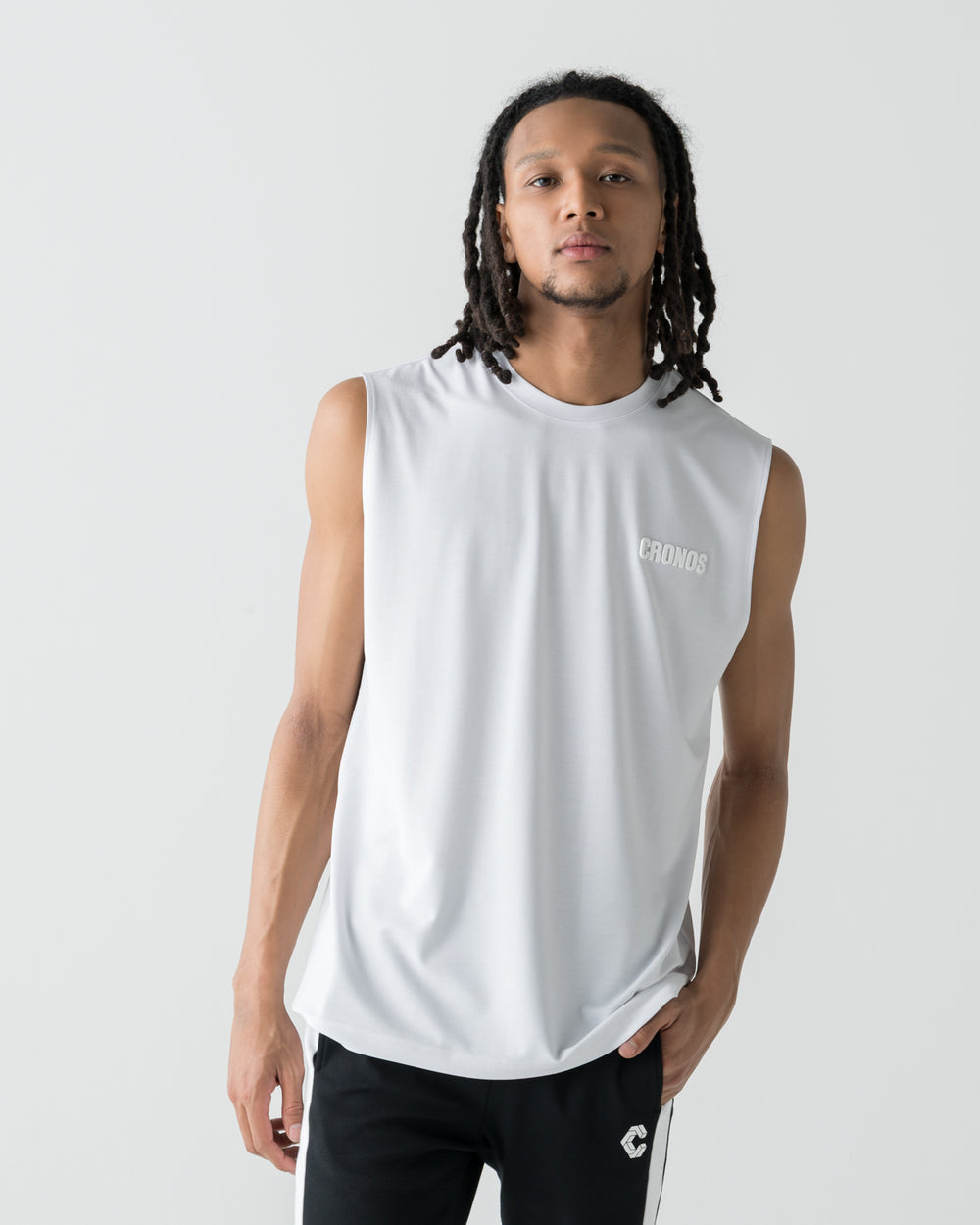 CRONOS EASY FIT SLEEVELESS【WHITE】