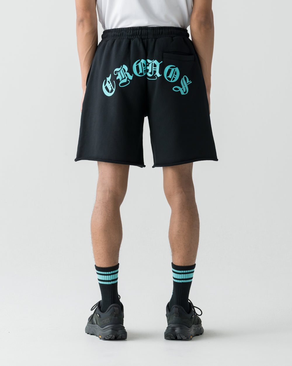 CRONOS BLACKLETTER SHORTS【BLACK×T.BLUE】