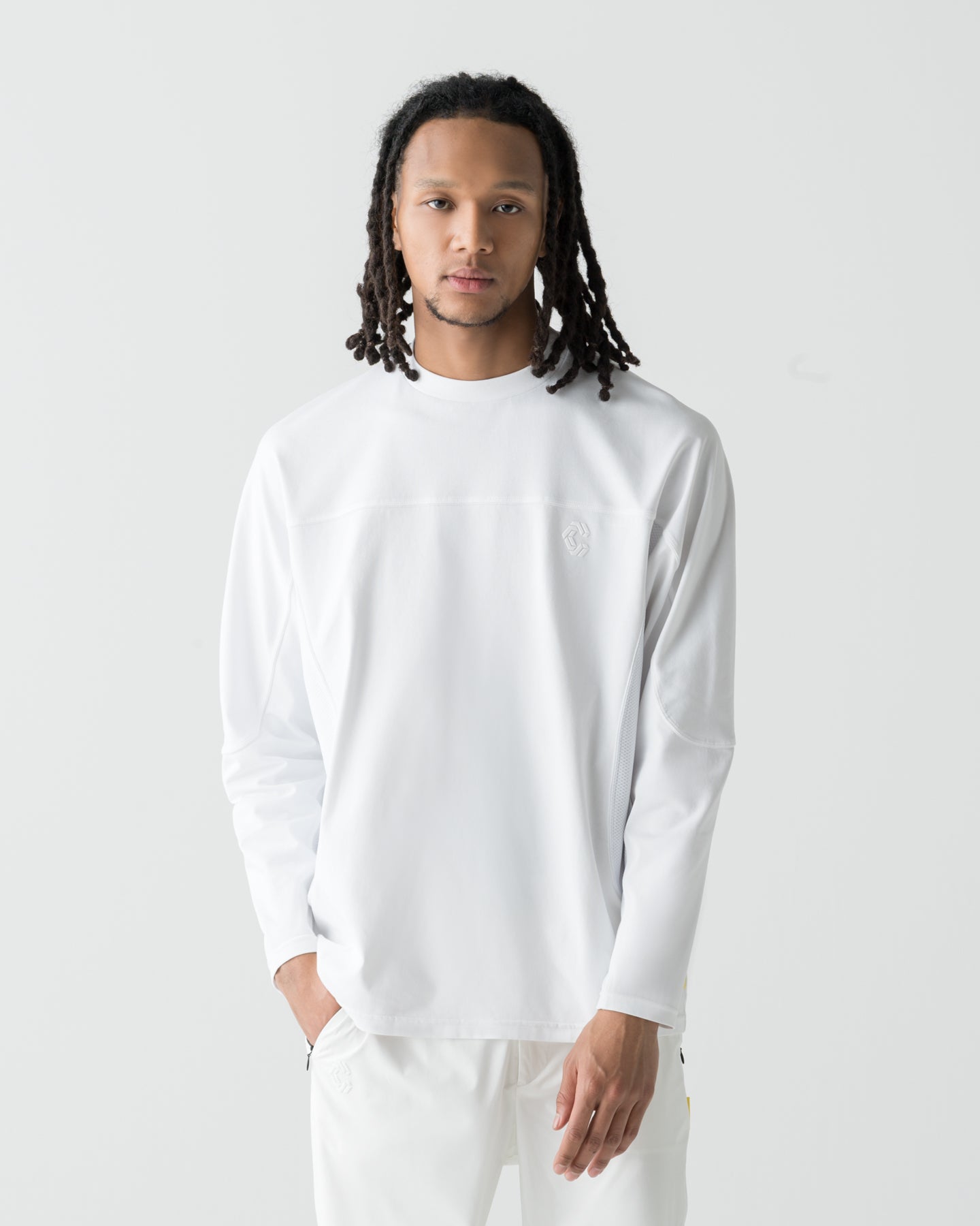 クロノス　ジャージ　ホワイト CRONOS BLACK SHIFT HOODIE【M.WHITE】