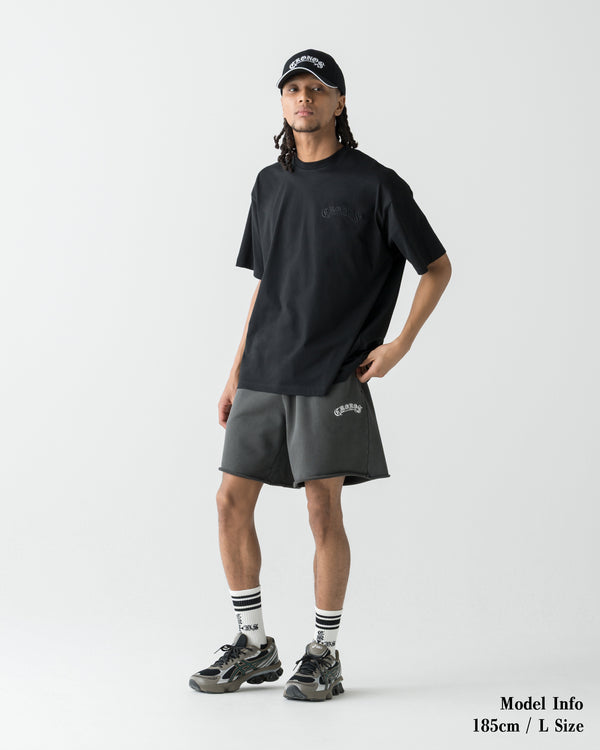 CRONOS BLACKLETTER SHORTS【V BLACK】