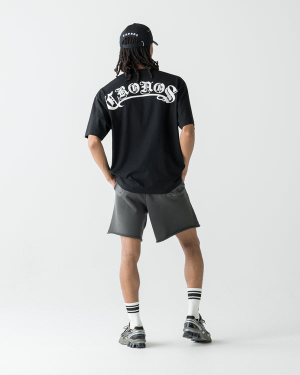 CRONOS BLACKLETTER SHORTS【V BLACK】