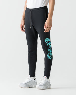 CRONOS BLACKLETTER SKINNY PANTS【BLACK×T.BLUE】