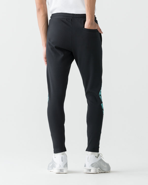 CRONOS BLACKLETTER SKINNY PANTS【BLACK×T.BLUE】