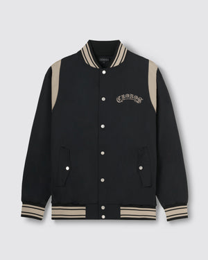 CRONOS BLACKLETTER SNAP BLOUSON【BLACK×GREIGE】