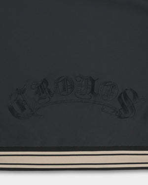 CRONOS BLACKLETTER SNAP BLOUSON【BLACK×GREIGE】