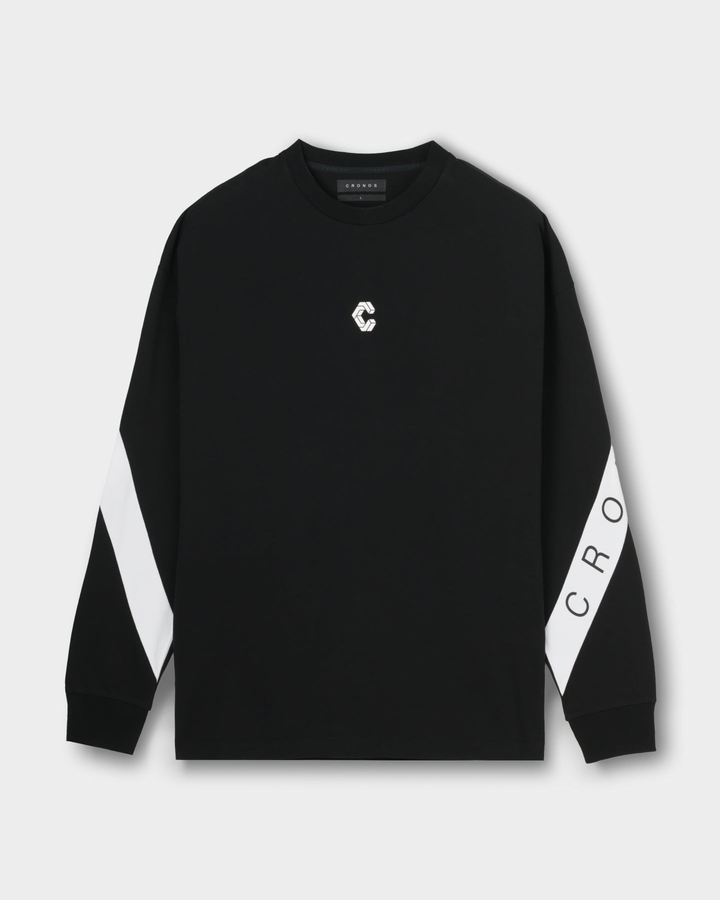CRONOS DIAGONAL OVER L/S TEE【BLACK】